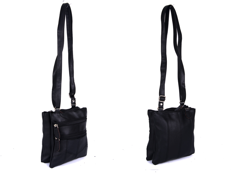 (image for) JBHB2556 Black Patchwork Xbdy with 4 zips